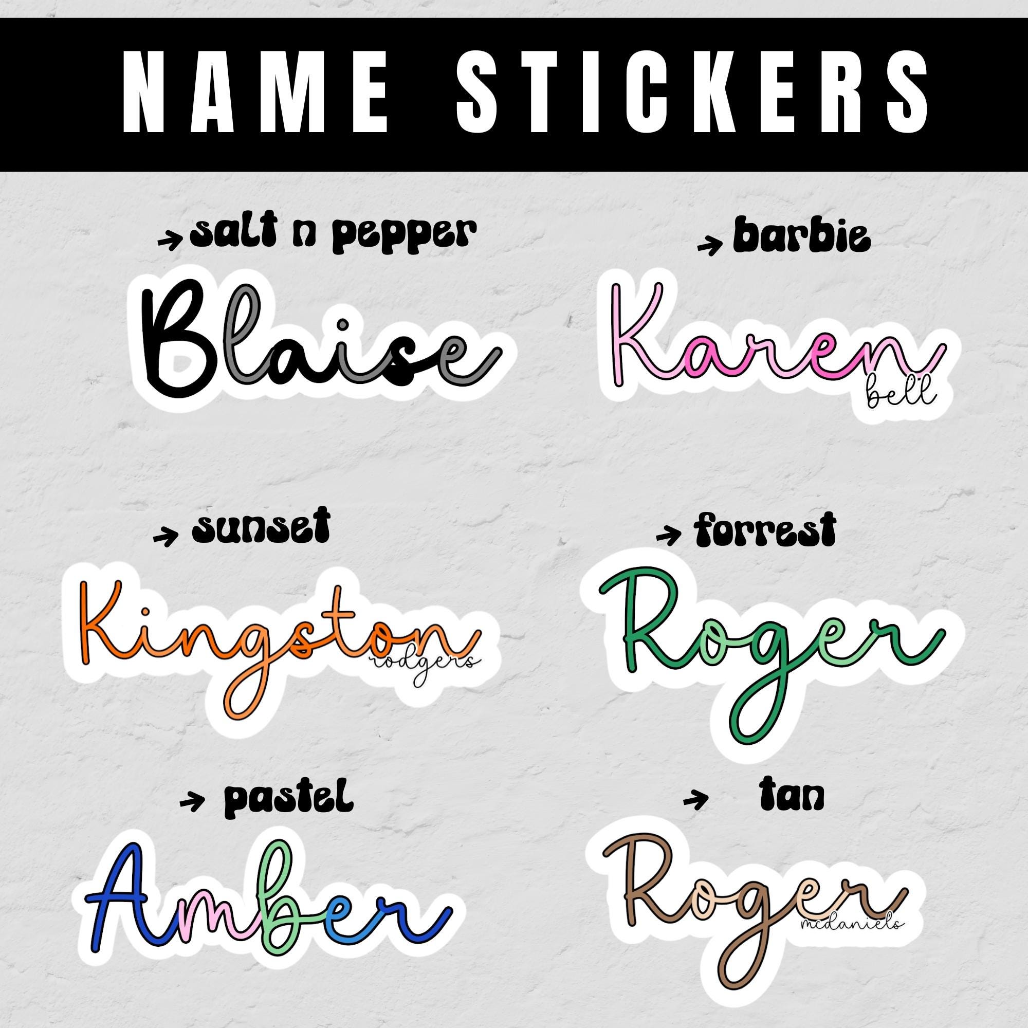 Custom Name Vinyl Decal: Personalized Stickers for Laptop, Water Bottle ...
