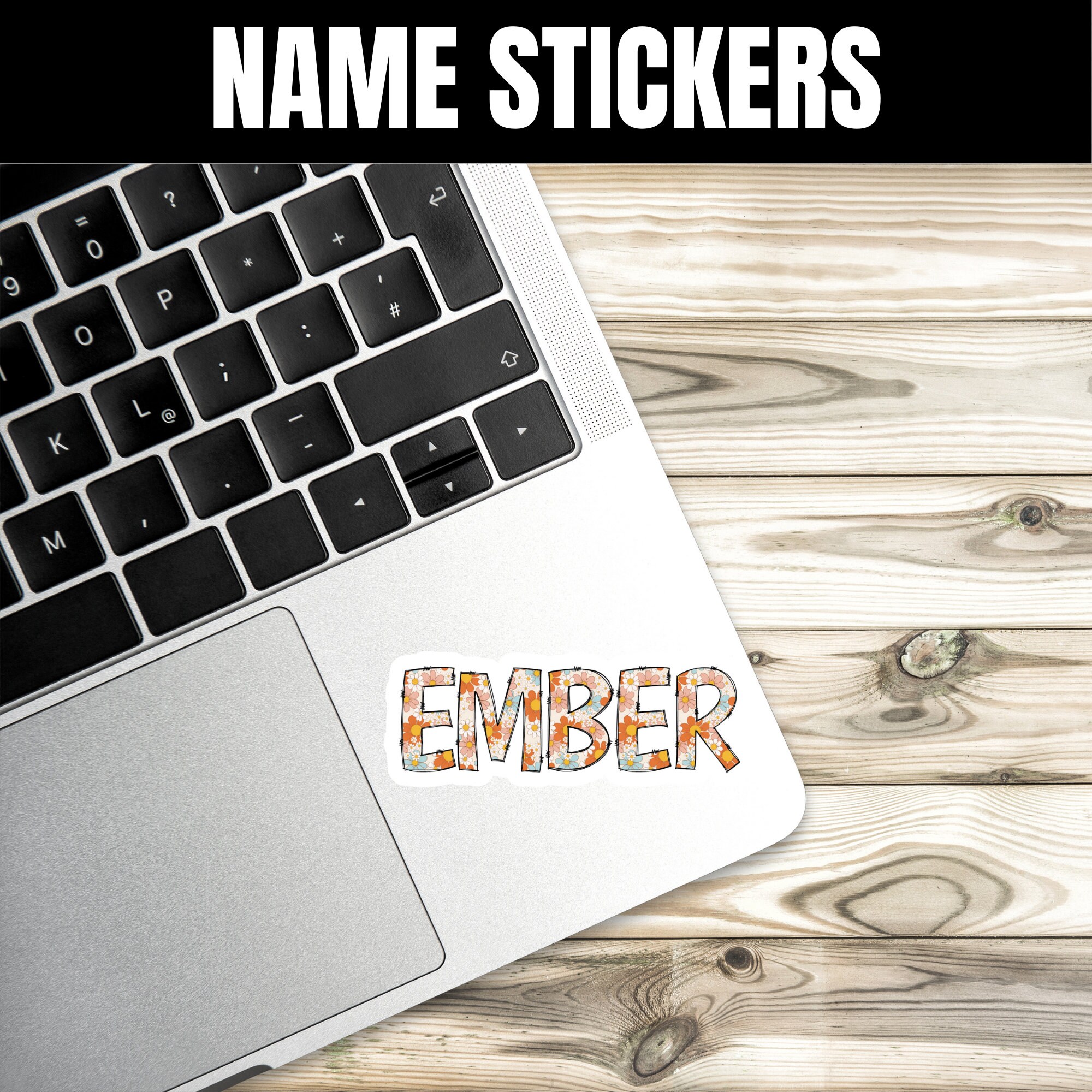 Personalized Waterproof Name Sticker: Custom Vinyl Decal - Etsy