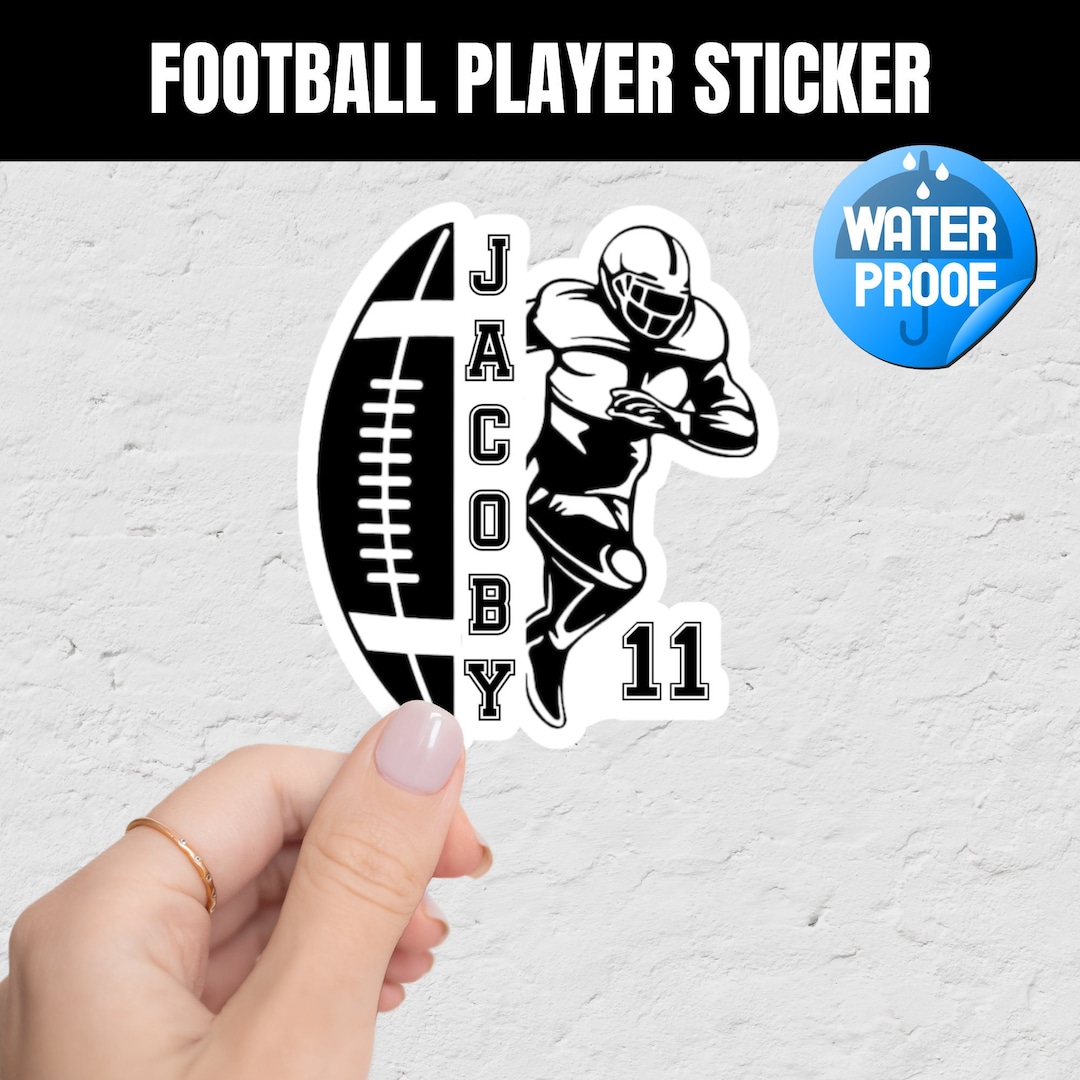 Football Decal | Football Player Decal | Personalized Football ...