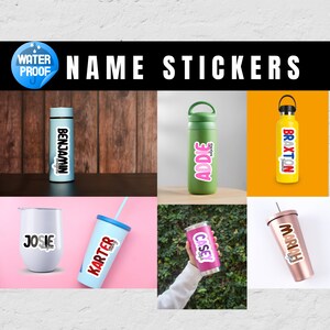 Waterproof Name Decal - Personalized Vinyl Sticker - FULL NAME STICKER ...