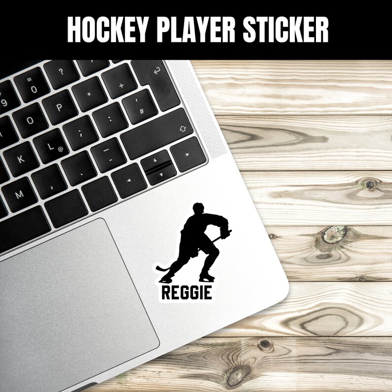 Personalized Hockey Laptop Stickers, Laptop Decal That Lasts Ideal for