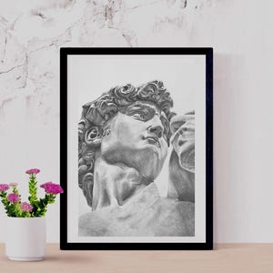 Fine Art Posters, Michael Angelo Bleistift Zeichnung, Wand Kunst Dekor, Wohnkultur, Bürodekoration, Kunstdrucke, Künstler Druck