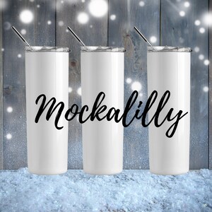 Christmas Skinny Tumbler Mockup, Set Of 3 Thermal Cups White, Holiday Season White Tumbler Mockup, 20 oz Tumbler, Sublimation Mockup