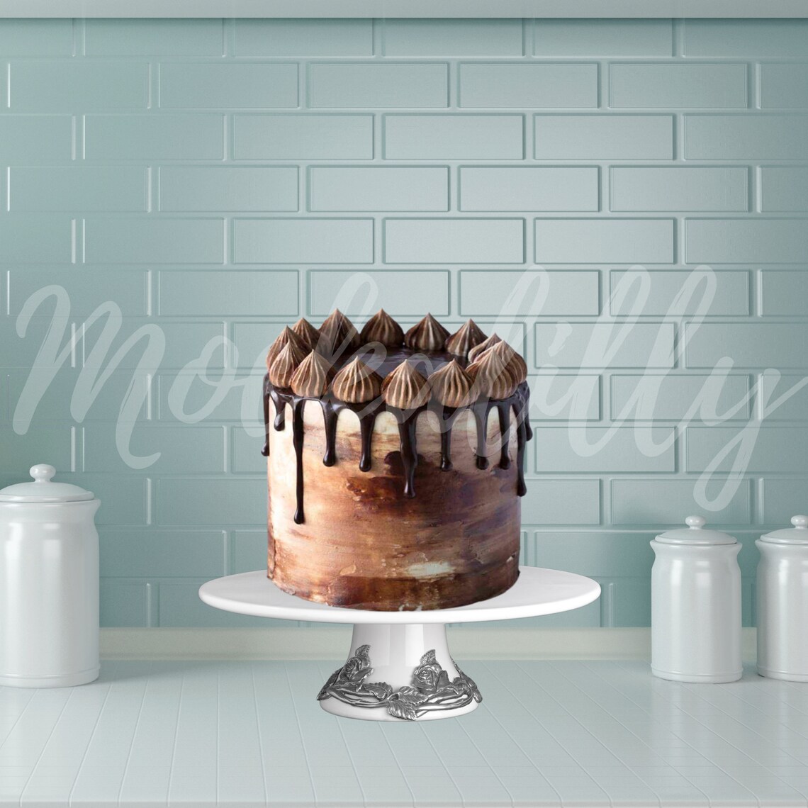 Chocolate Cake Topper Mockup Birthday Cake Topper Mock Up