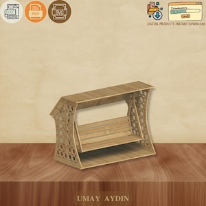 Laser Cut Dollhouse Swing Decoration: Wooden Vector Files for DIY Miniature Furniture Crafting