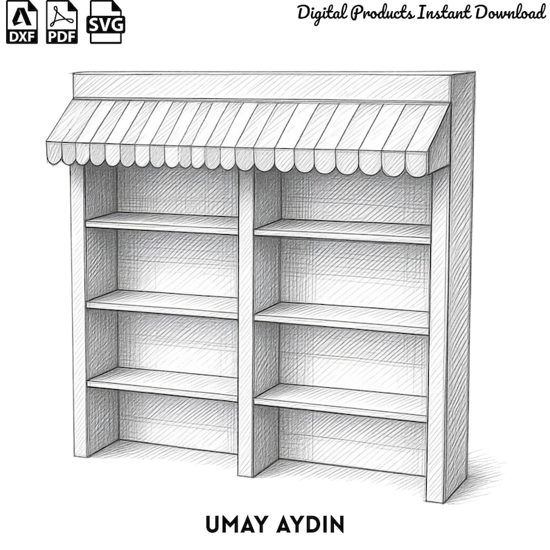 Cut Out Store 3D Store Front CNC Plans - DIY DXF Templates for Instant Download - Etsy