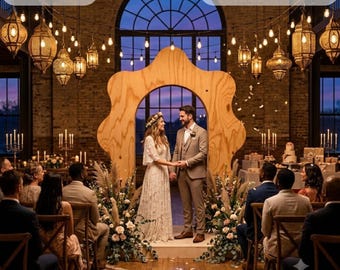 Wavy Backdrop Arch Design | CNC Wedding & Event Decor Templates (Digital Download)