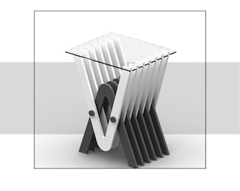 Parametrische Couchtisch-Pläne: Moderne geometrische CNC DXF-Datei