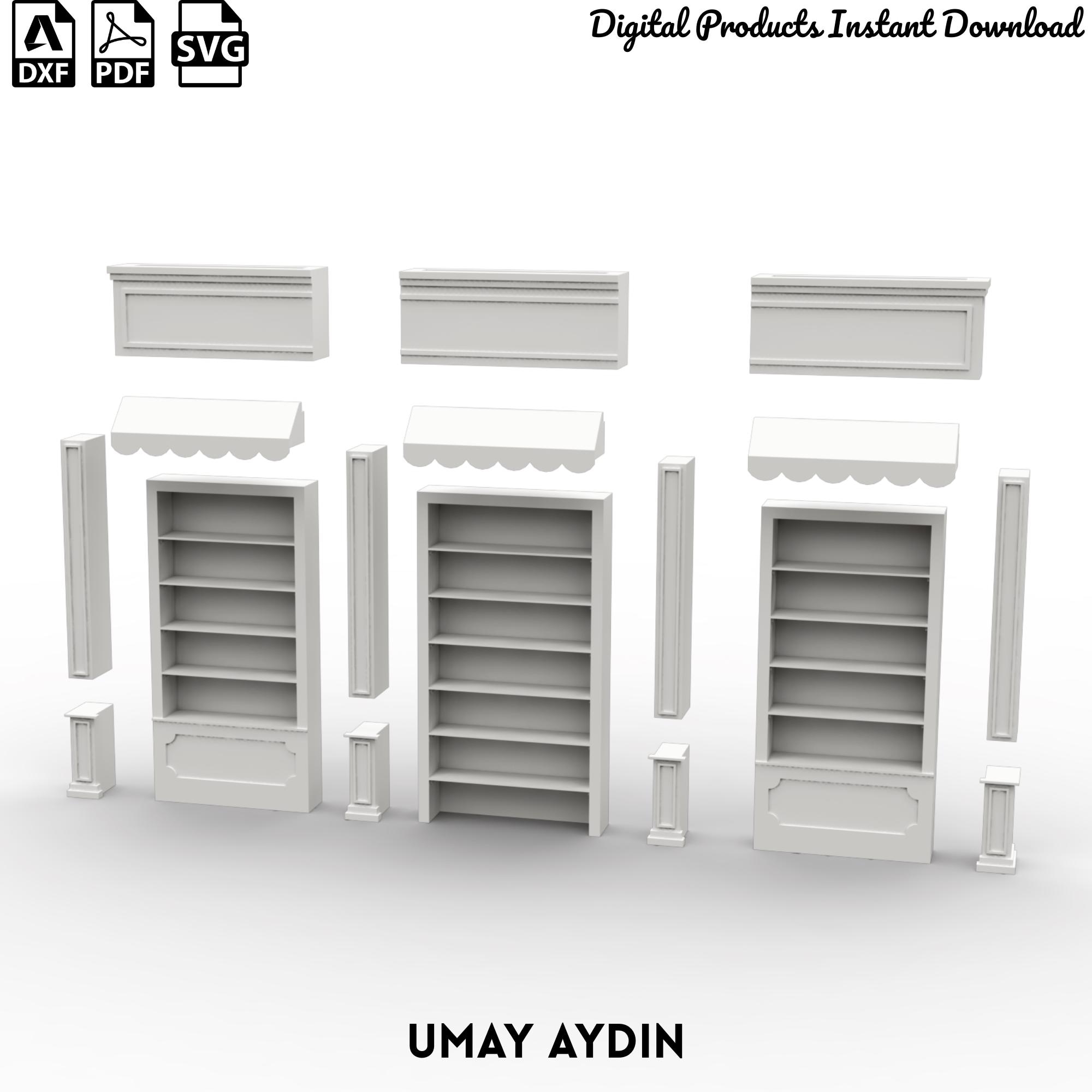 3D Store Front CNC Plans - DIY DXF Templates for Easy Digital Download ...