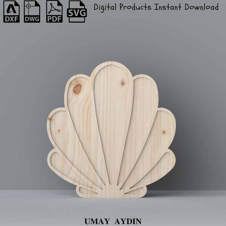 Shell Dxf Printable Sea Shell Backdrop - Event Decoration Template - SVG/DXF ...