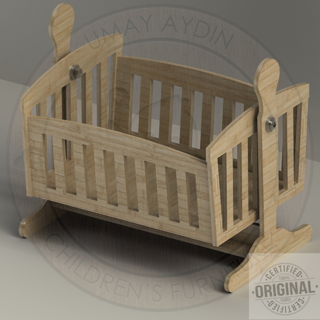 Doll Cradle, Baby Doll Cradle, Little Toy Cradle Vector File, Plywood