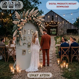 Customizable Foldable Arch Backdrop for Events - DIY Plans & DXF Templates