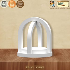 Plik CNC kopuły łuku falistego | Szablon tła tęczy 3D do pobrania