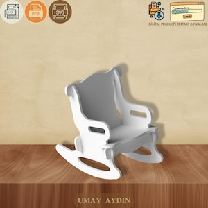 Baby Rocking Chair CNC File, Laser Cut Plan (dxf, svg, eps)