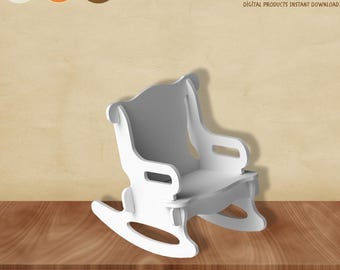 Baby Rocking Chair CNC File, Laser Cut Plan (dxf, svg, eps)