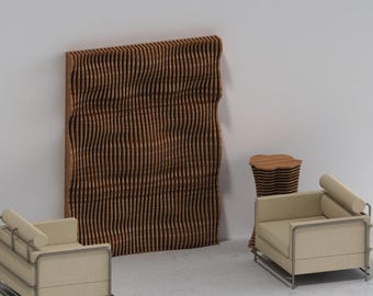 Parametrisch golvend houten wanddecor - parametrische muurkunst, cnc-snijbestanden, houten wandpaneel, cnc-routerbestanden, houten wanddecor