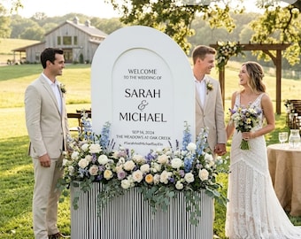 Wavy Arch Stand CNC File: Wedding Event Decor (DXF Template)