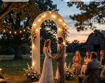 Wedding Ripple Arch CNC Backdrop DXF Template (Digital Product)