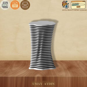 CNC パラメトリック カクテル テーブルの設計: レーザーカット DXF プラン (デジタル ダウンロード)