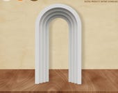 4 Layer Ripple Arch CNC File - 3D Rainbow Backdrop Template | Digital Download