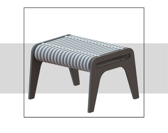 CNC Plywood Side Table Plan: Modern Parametric Design (DXF Template)