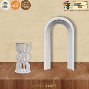 Parametric CNC DXF Plans: Bar Height Pub Table & Plinth Pedestal Template - Digital Download image 3