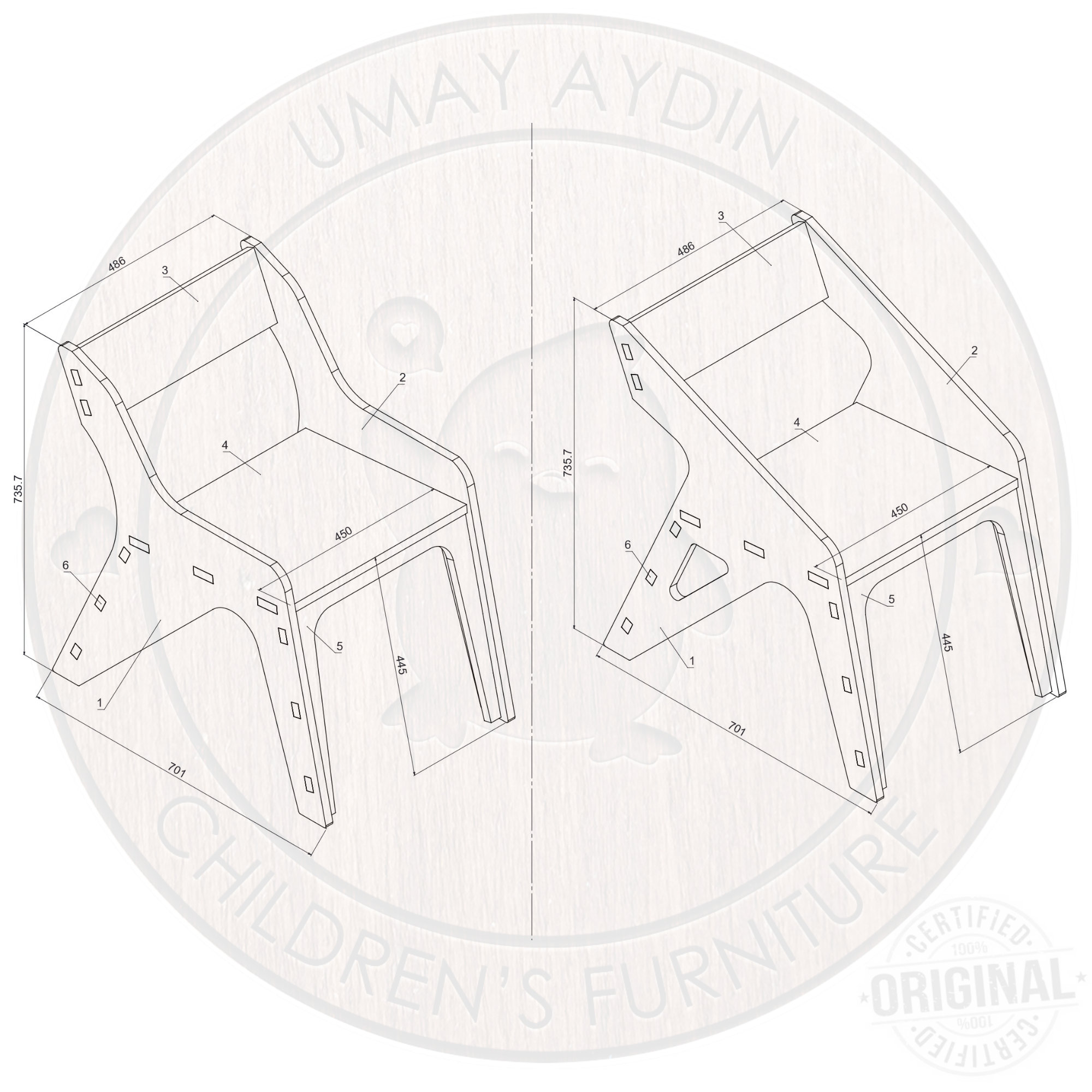 Modern Chair Design, Modern Dining Chair Plans, Minimalism Chair, Cnc