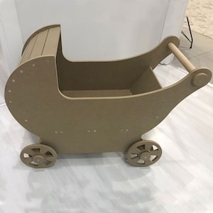 手作り木製ベビーカー - 環境に優しい幼児用キャリア、レーザーカット dxf、cnc ファイル、dxf プラン