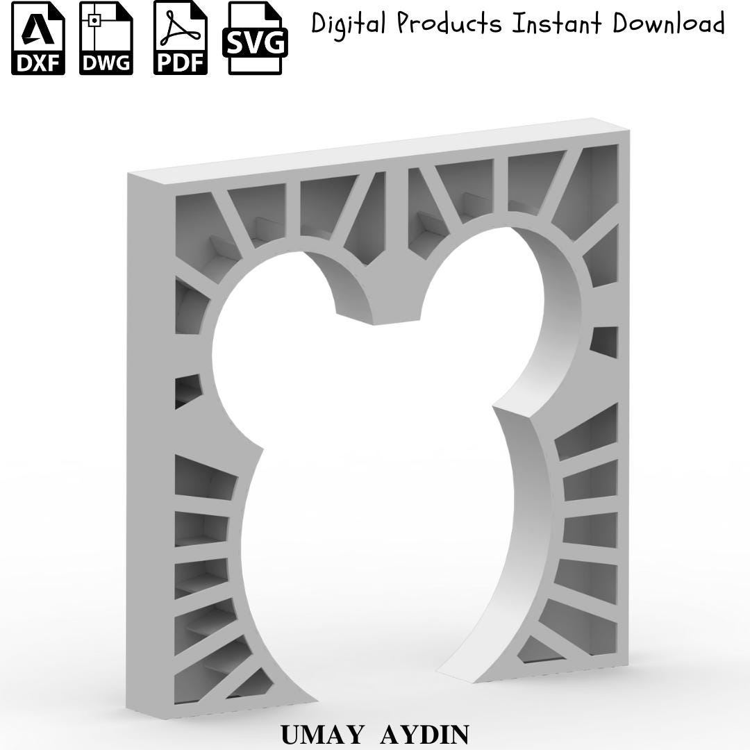 Mickey Mouse Birthday Arch CNC Files - Digital Download, Party Backdrop ...