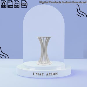 Parametric Round Table CNC Plans, Cocktail & Cake Stand (DXF SVG)