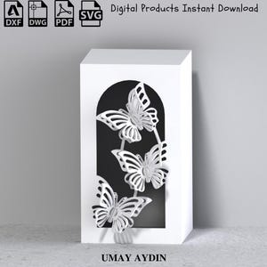 3D Butterfly Pedestal Stands CNC File: Wedding & Party Decor (Digital Download)