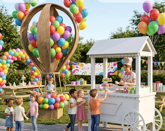 CNC Candy Cart Plans | DXF Router Files for Festive Party Decor