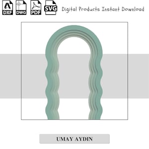 Gewellter Bogen Hintergrund, CNC Ripple Backdrop, sofortiger Download, DXF-SVG-Dateien, Hintergrund Prop Luftballons, Dxf-Vorlage