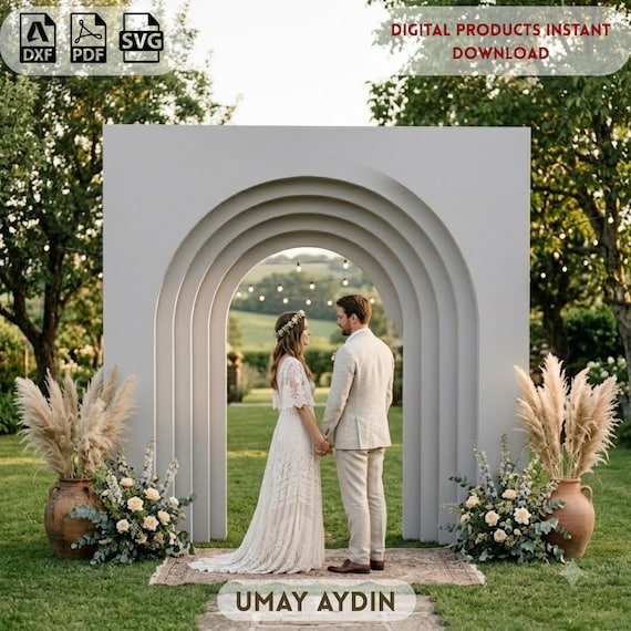 フォロー割10%OFF 26cm UA Architech 3DI 3Dプリント 3D Ripple Arch Wedding Backdrop Plans: CNC Files (digital Download