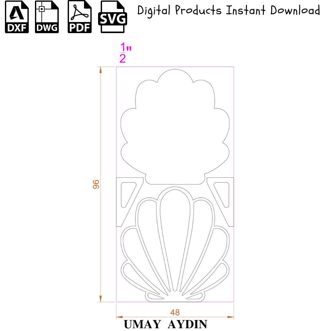 Shell Dxf Printable Sea Shell Backdrop - Event Decoration Template - SVG/DXF ...