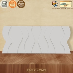 Wavy Back Wall Background - CNC Cutting Digital File