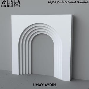 Planos para telón de fondo de boda con arco ondulado 3D: Archivos CNC (Descarga digital)