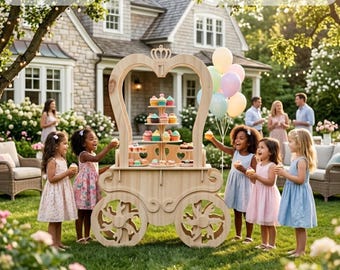 Party Decor CNC Plans: Princess Cart Candy Cart DXF Files