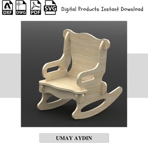 Schommelstoel voor kinderen (baby) cnc-bestand, cnc-bestand, lasersnijden, cnc, vijllaser, lasergesneden, cnc-plan, dxf-bestand, eps-bestand, svg-bestand