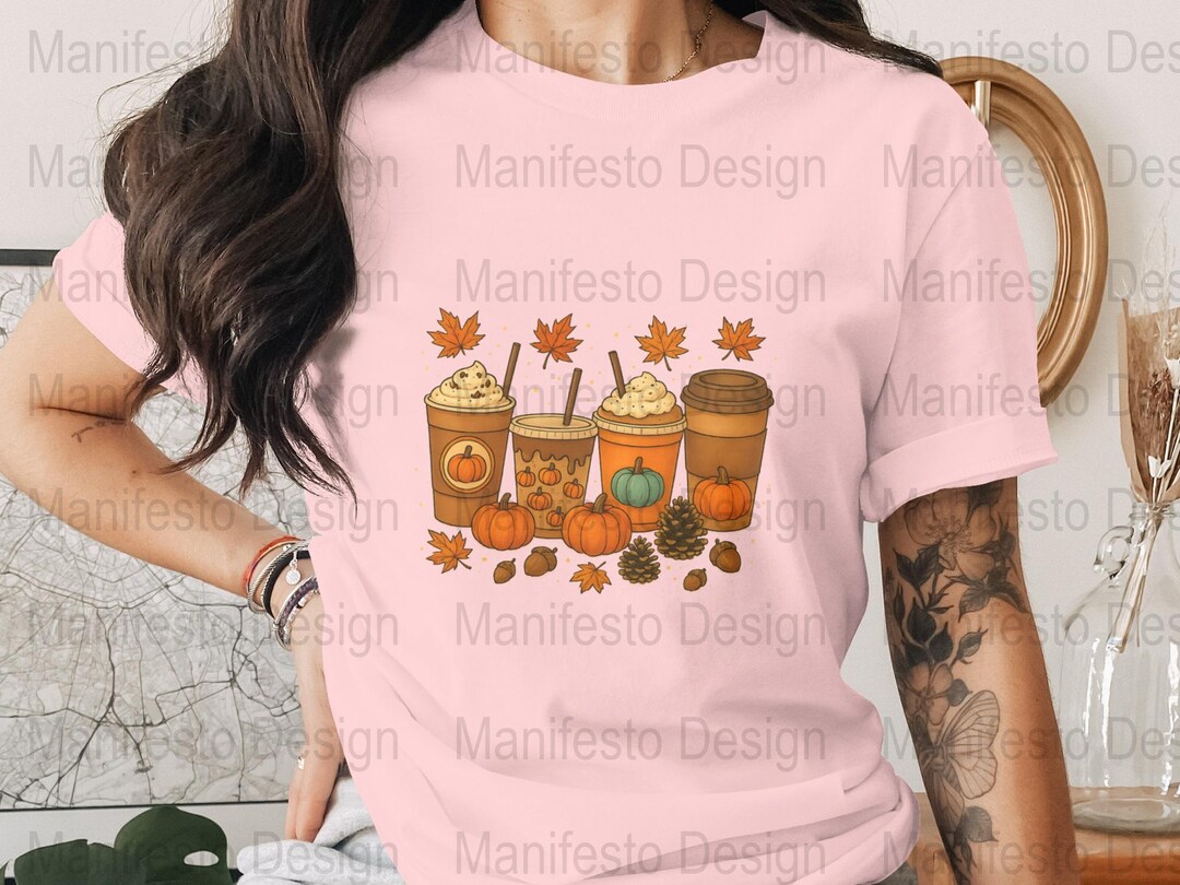 Autumn Pumpkin Spice Latte PNG: Fall Leaves Coffee Clipart for ...