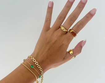 Gold Bracelet for women, gold bracelet stack, minimalist bracelet chains, stacking gold bracelet, gold filled bracelet dainty bracelet gift