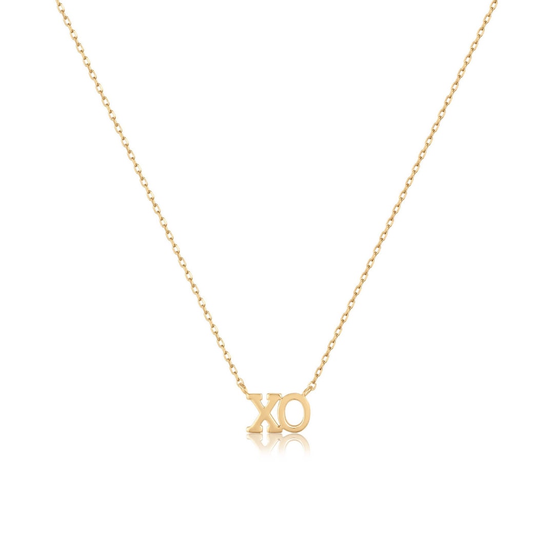 XO Necklace Love Necklace, I Love You Necklace, Couples Necklace, Xoxo ...