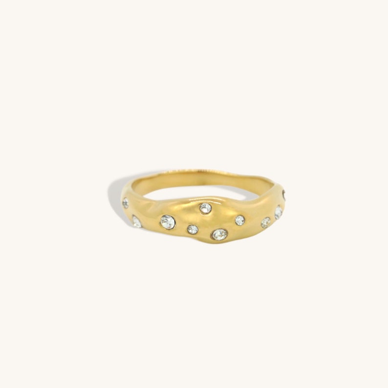 Gold Dome Ring, Chunky Gold Ring for Women, Gold Vintage Ring, Gift for ...