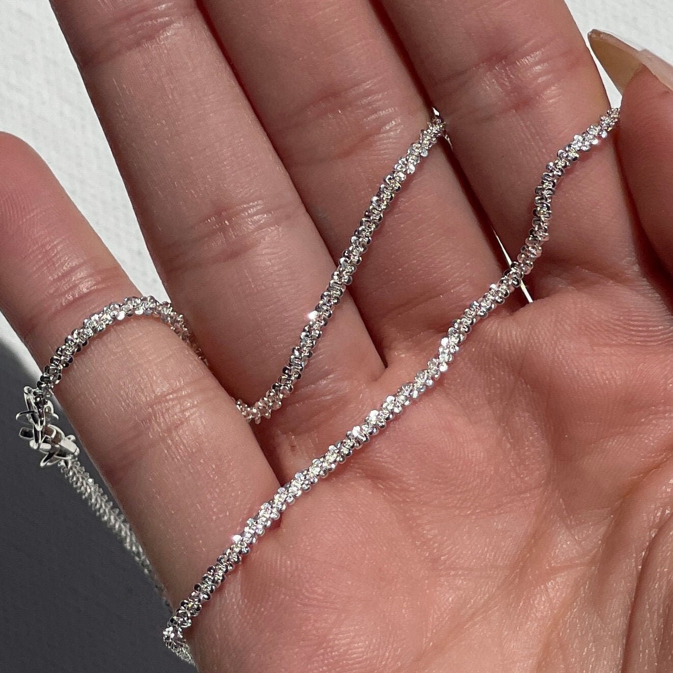 Buy 925 Silver Diamond Cut Chain Sparkle Chain Necklace Sparkle