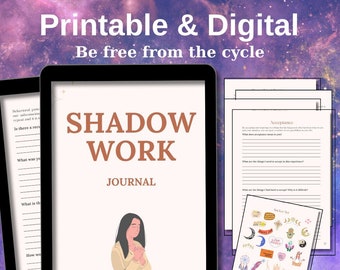 Shadow Work Printable Journal, Shadow work healing, Journal prompt, shadow work digital, shadow journal, digital journal, goodnotes journal