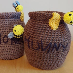 Honey Pot and Bee Crochet Pattern ***PATTERN ONLY***