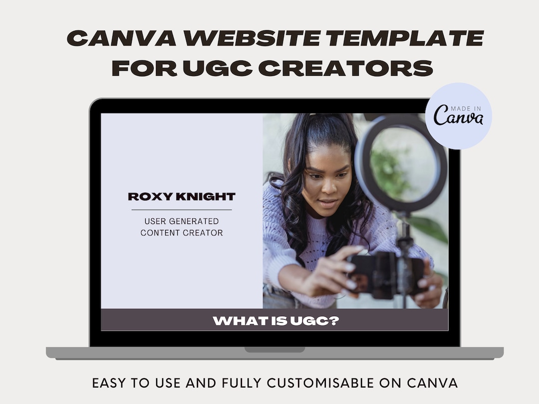 UGC Website Template | Canva Website Template | UGC Creator Portfolio ...