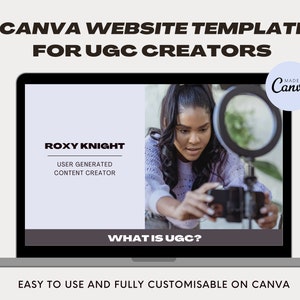 UGC Website Template | Canva Website Template | UGC Creator Portfolio | Canva Website | UGC Canva Website | Portfolio Template | Ugc Creator