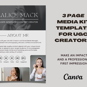 UGC Media Kit, UGC Creator Template, Ugc Creator Media Kit, UGC Portfolio, Ugc Templates, Ugc Media Kit Template, Content Creator Media Kit