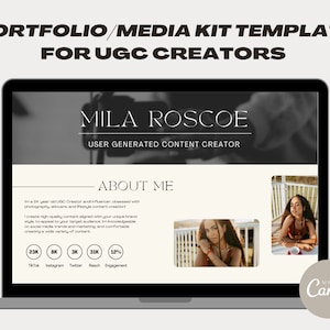 UGC Portfolio, UGC Media Kit, UGC Creator Portfolio, Ugc Portfolio Template, Ugc Media Kit Template, Ugc Template, Media Kit Template